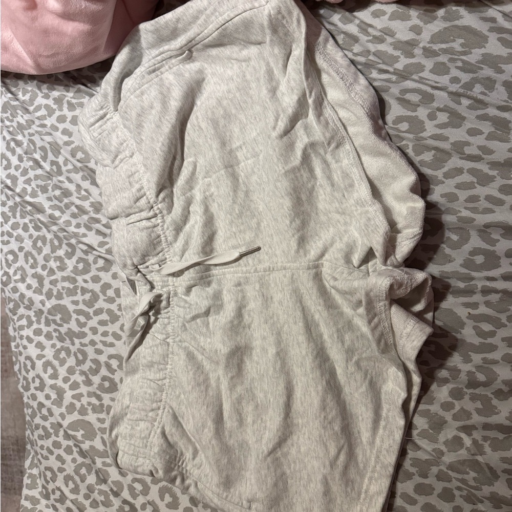 Cozy Gray Drawstring Shorts